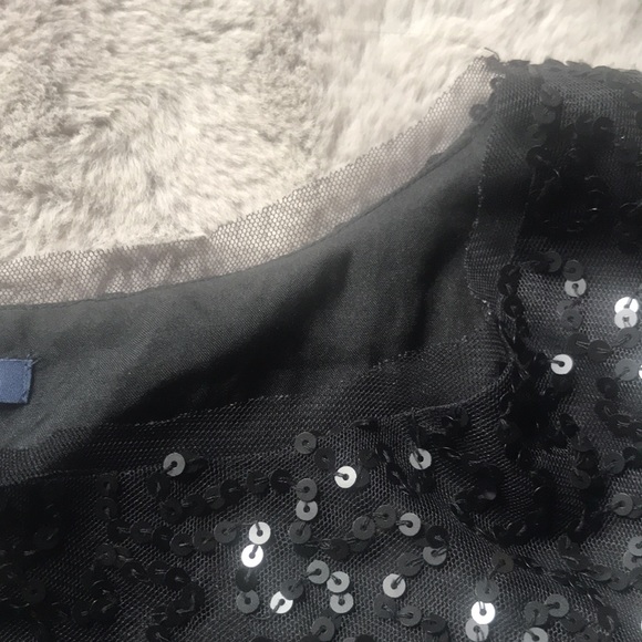 American Eagle glamrock sequins gauze shrug bolero jacket black longer in front - Picture 8 of 8